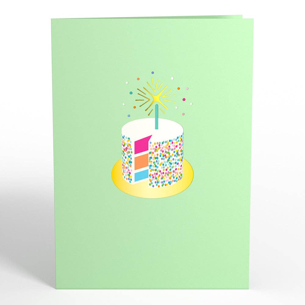 Lovepop Cards - Sprinkles Birthday Cake 5''x7'' Card, Birthday Cards