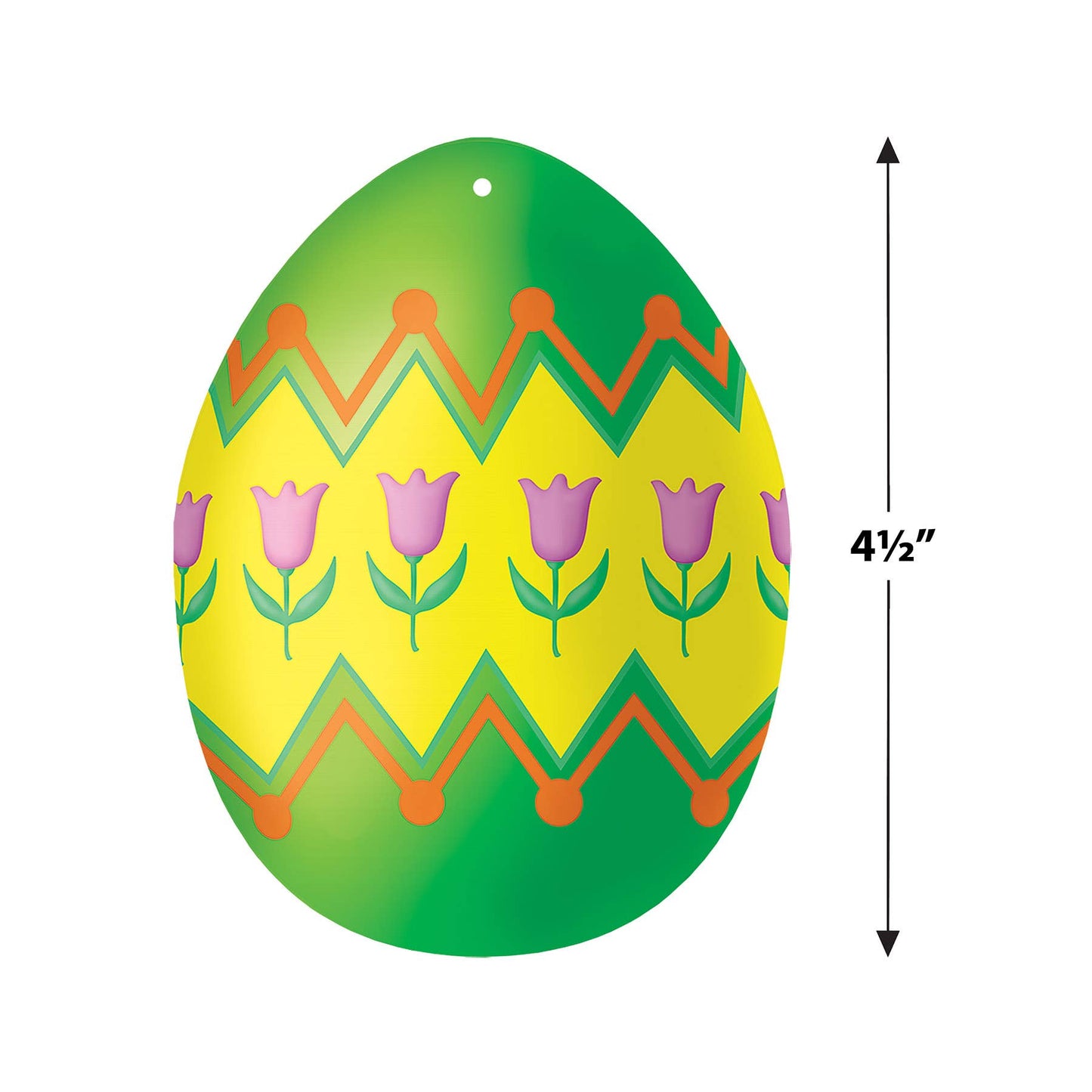 Beistle - Mini Easter Egg Cutouts, 4½", Printed on 2 sides, 10/package