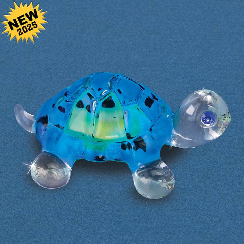 Glass Baron - S3 256-YB: Turtle, Bright Blue (Large)