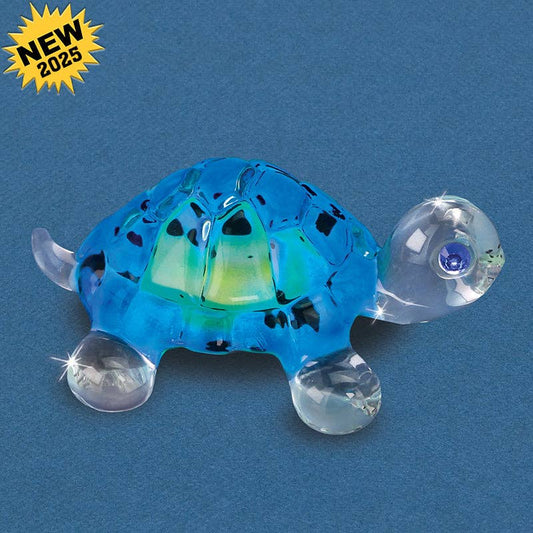Glass Baron - S3 256-YB: Turtle, Bright Blue (Large)