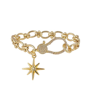 Love, Lisa - Larisa Chain Sexy Link Star Bracelet: Silver