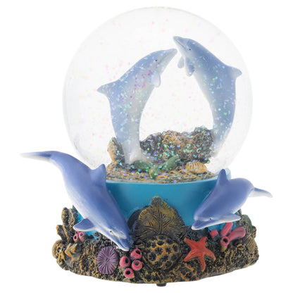 Cottage Garden - Dolphin Musical Snow Globe
