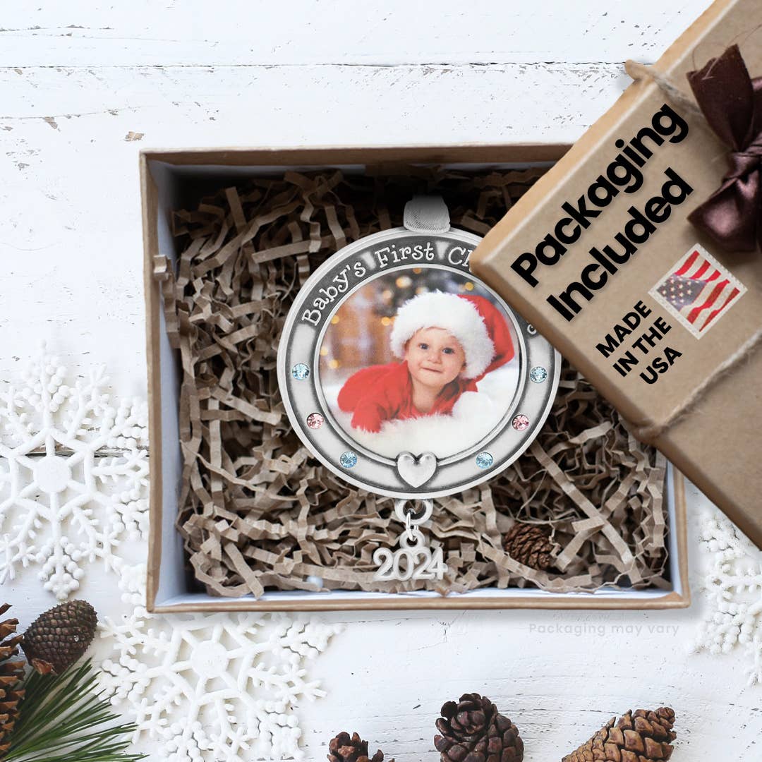 Gloria Duchin - Baby's First Christmas Pewter Photo Frame Ornament
