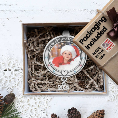 Gloria Duchin - Baby's First Christmas Pewter Photo Frame Ornament