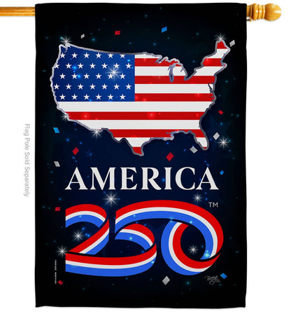 Two Group Flag Co - America 250 Flag Celebration USA 250th Home Decor: Garden Flag 13" x 18.5" Only / Double Sided-Thick Fabric