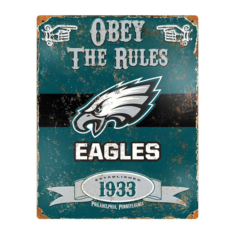 Party Animal, Inc. - Philadelphia Eagles Embossed Metal Sign