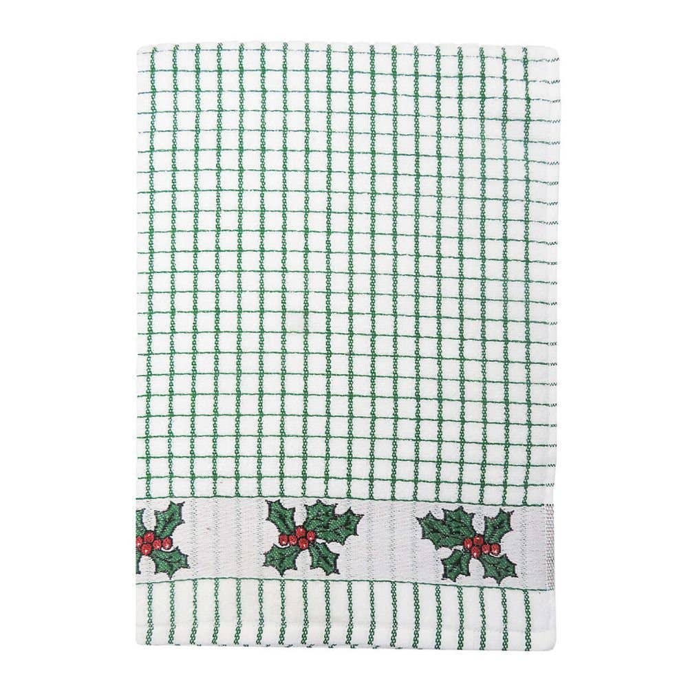 Dublin Gift Company - Poli Dri Jacquard Holly Tea Towel: Pack of 4