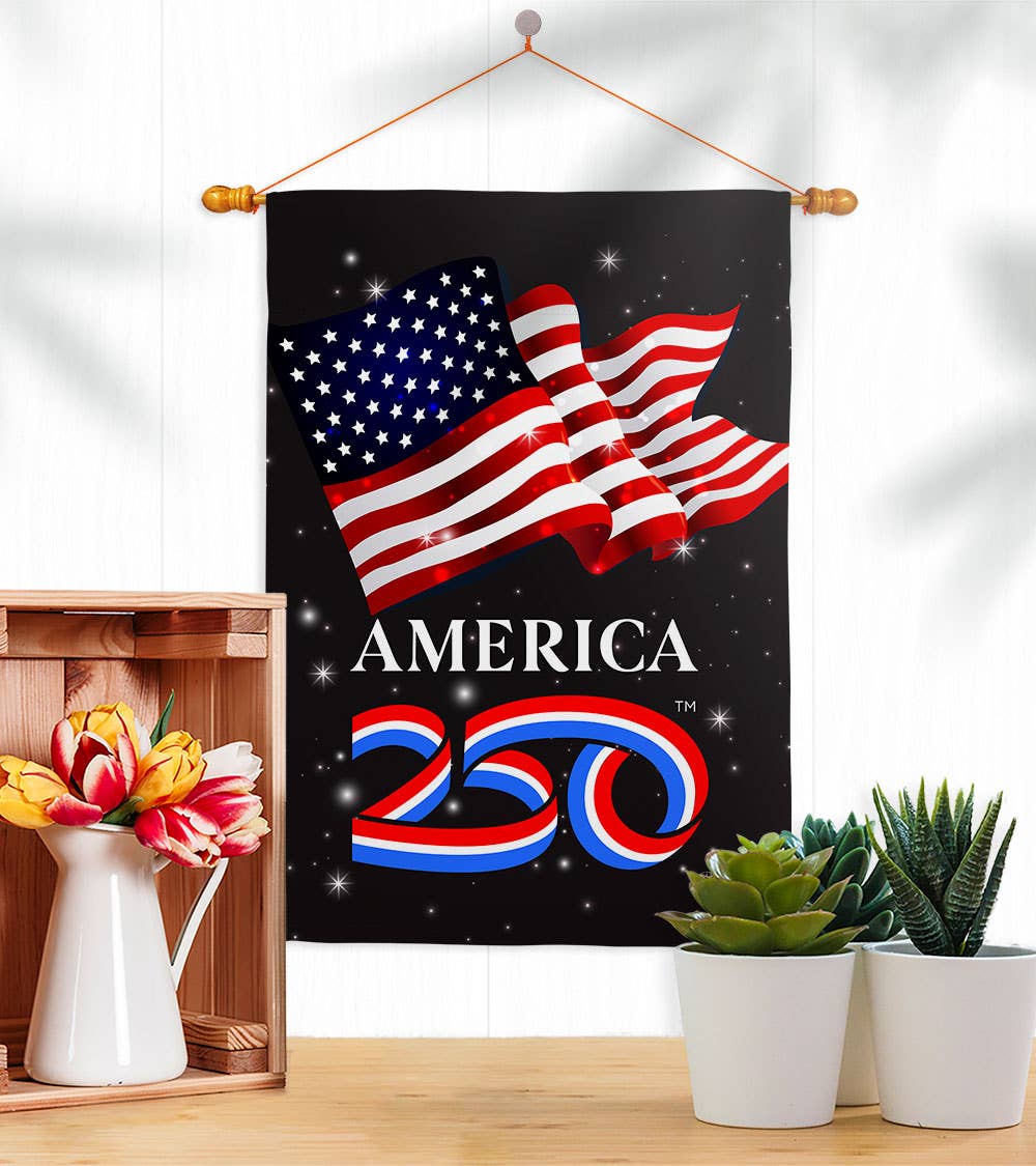 Two Group Flag Co - America 250 Flag American USA 250th Home Decor: Garden Flag 13" x 18.5" Only / Double Sided-Thick Fabric