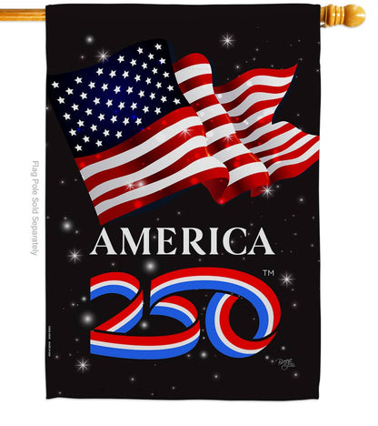 Two Group Flag Co - America 250 Flag American USA 250th Home Decor: Garden Flag 13" x 18.5" Only / Double Sided-Thick Fabric