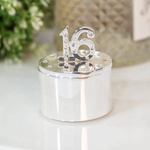 WIDDOP and Co. - Milestones Silverplated Trinket Box With Crystal 16
