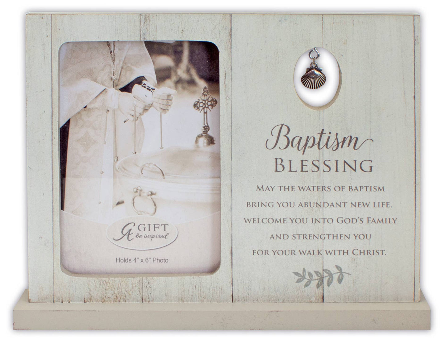 Abbey & CA Gift - Baptism Frame W/charm