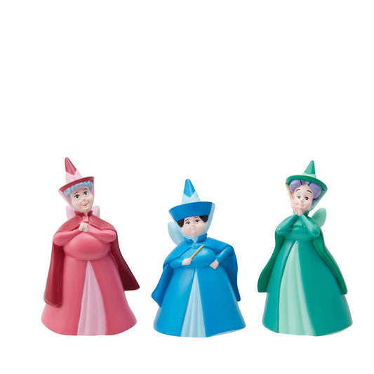 Disney Showcase Flora, Fauna and Merryweather Sleeping Beauty Mini Set