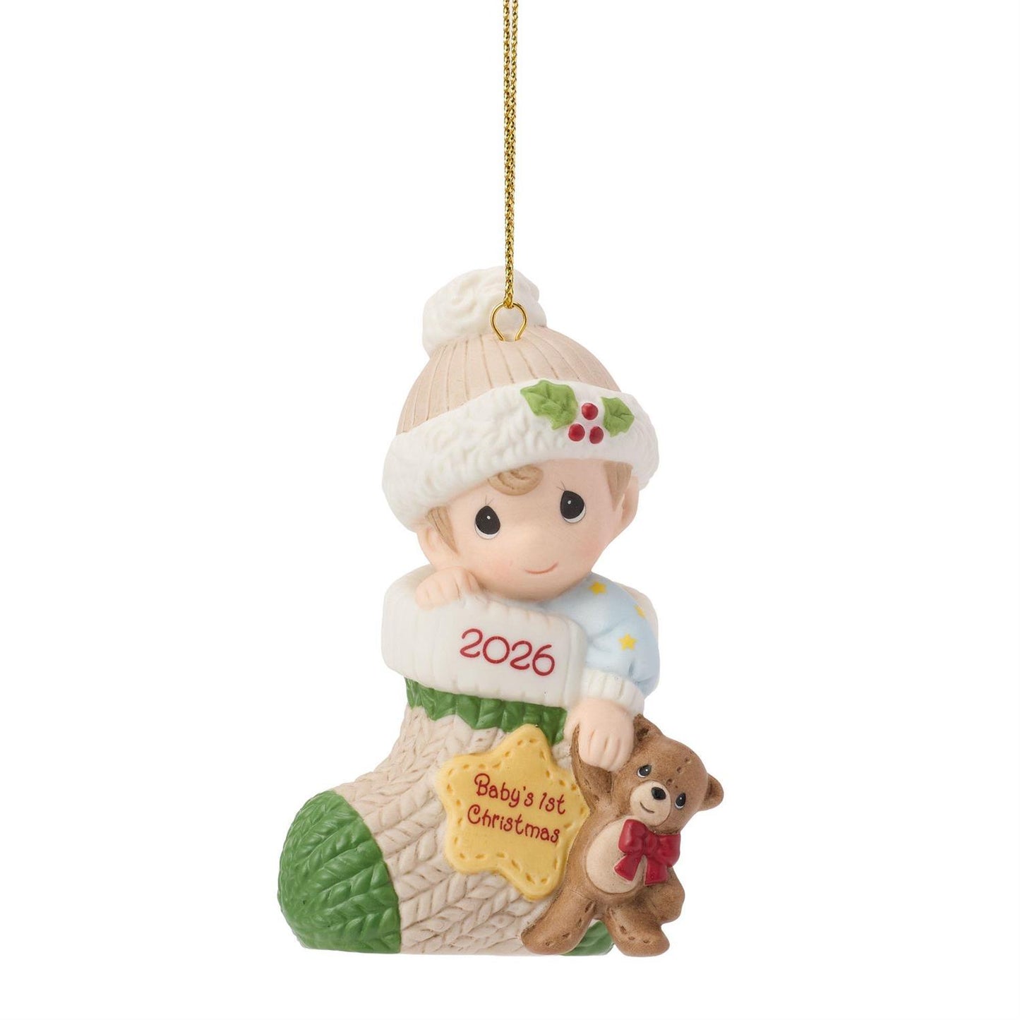 Precious Moments 2026 Baby’s First Christmas Boy Ornament