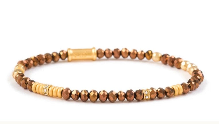 Spartina 449 Stretch Bracelet 4 mm Mirror Gold