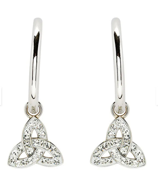 ShanOre Sterling Silver Trinity Knot Hoop Earrings