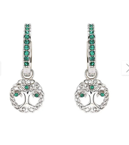 ShanOre Sterling Silver & Crystal Tree Of Life Earrings