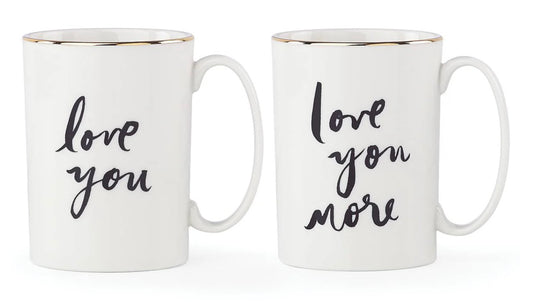 Kate Spade  ew York “Lobe You” & “Love You More” Mug Set