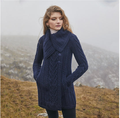 SAOL Classic Aran Cable Coat
