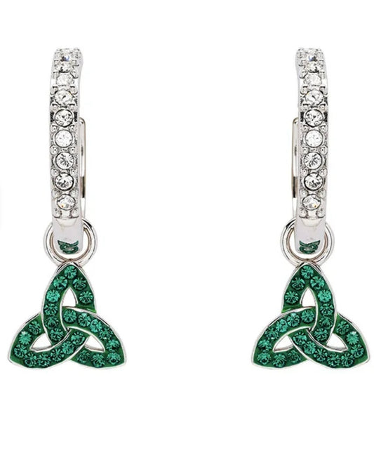 ShanOre Sterling Silver Trinity Knot Earrings With Crystals