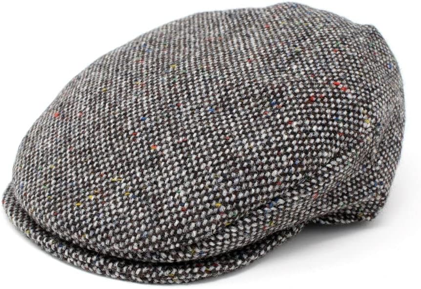 Hanna Hats of Donegal Granite Grey Salt & Pepper Vintage Cap