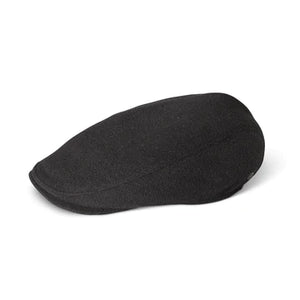 Fia Black Wool Touring Cap