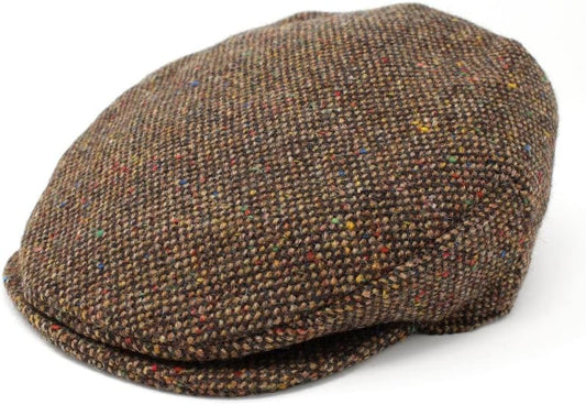 FIA Vintage Brown Fleck Tweed Cap