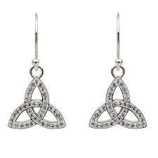 Trinity Earrings Adorned With Crystals