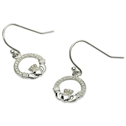 ShanOre Claddagh Earrings Adorned With Crystals