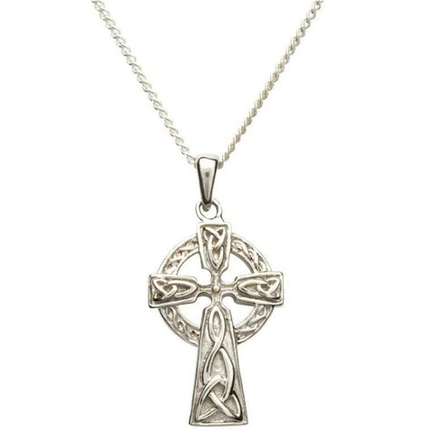 Double Sided Sterling Silver Celtic Cross
