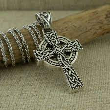 Sterling Silver Celtic Cross With Detailed Intricate Design