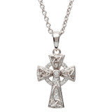 Celtic Trinity Knot Cross Embellished With Crystals