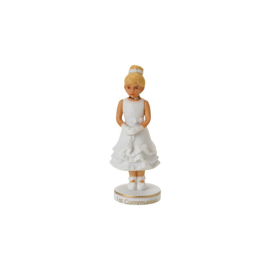 Growing Up Girls Blonde First Communion Figurine