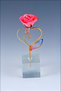 The Rose Lady 5” Pink Heart Shaped Fantasy Rose