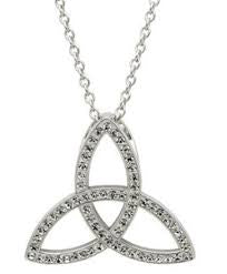 ShanOre Celtic Trinity Knot Necklace Embellished With Crystals