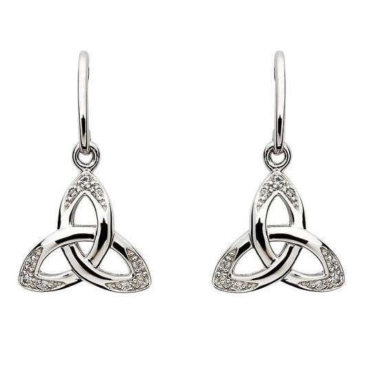 ShanOre Sterling Silver CZ Trinity Earrings