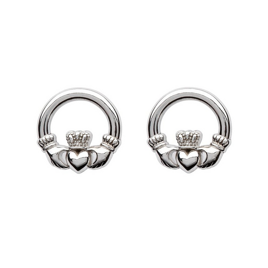 ShanOre Sterling Silver Claddagh Stud Earrings