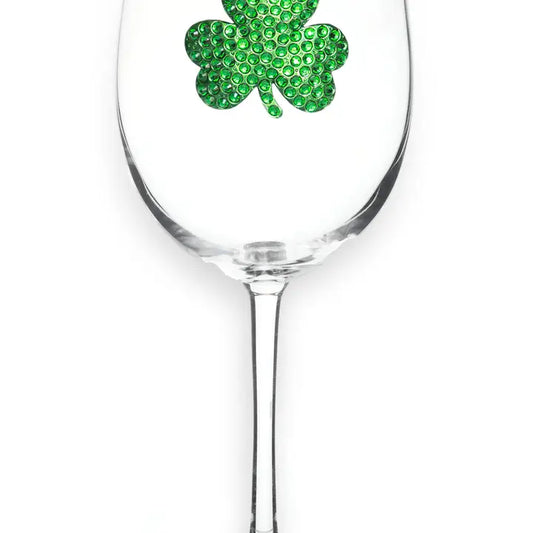 The Queens’ Jewels Shamrock Stemmed Wine Glass