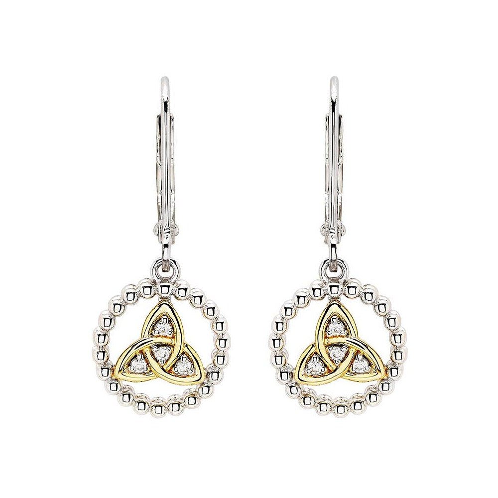 ShanOre Sterling Silver and CZ Trinity Knot Earrings