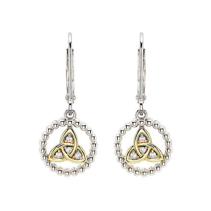 ShanOre Sterling Silver and CZ Trinity Knot Earrings