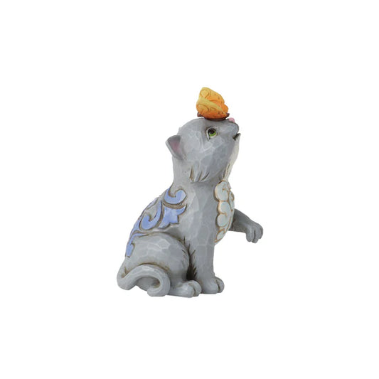 Jim Shore Cat With Butterfly On Nose Mini