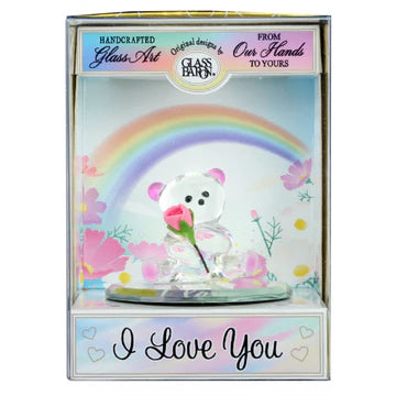 The Glass Baron I Love You Keepsake Box With Bear