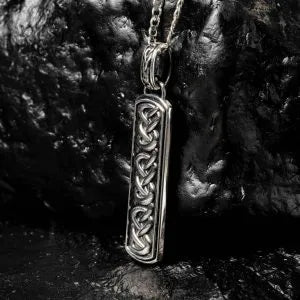 ShanOre Men’s Sterling Silver Celtic Knot Ingot Necklace