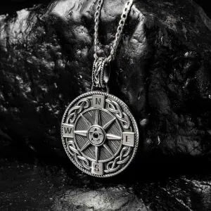 ShanOre Sterling Silver Men’s Celtic Compass North Star Polaris Necklace