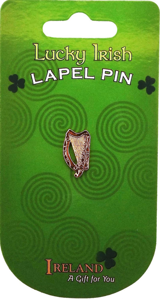 Lucky Irish Harp Lapel Pin