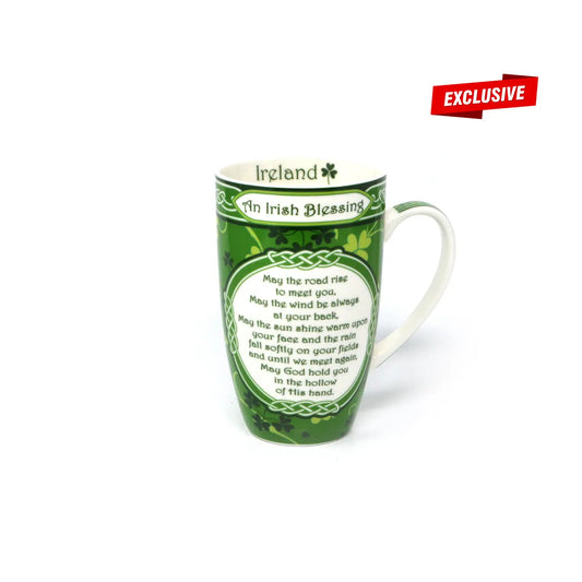 Shamrock Garden Irish Blessing Mug