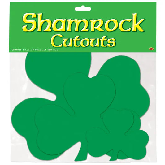 Shamrock Cutouts Package of 9