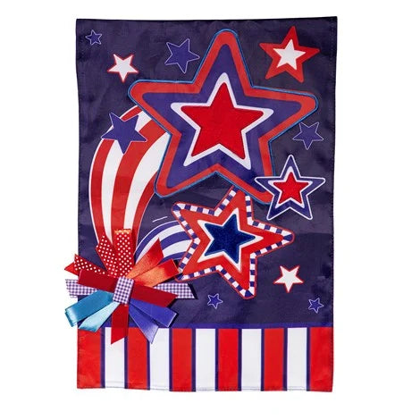 Stars & Stripes Appliqué Garden Flag