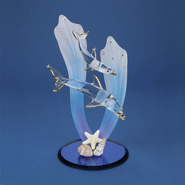 Glass Baron Dolphin With Baby