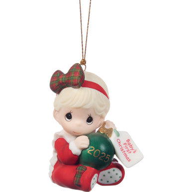 Precious Moments Baby Girl Dated  First Christmas Ornament