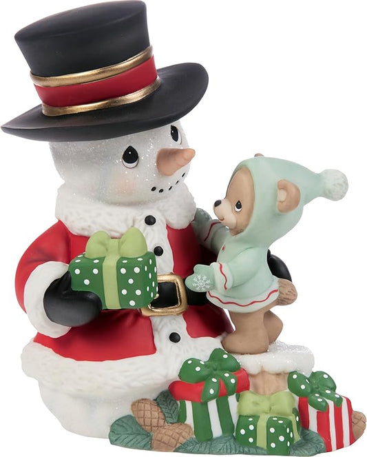 2025 Annual Precious Moments Snowman “Sharing The Gift Of Love At Christmas”